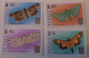 Tuvalu 138-41  MNH Cat $1.20 Butterfly Topical