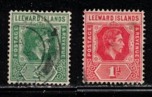 LEEWARD ISLANDS Scott # 104-5 Used - KGVI