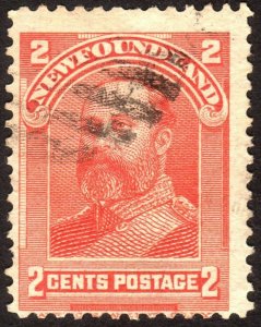 1897, Newfoundland 2c, Used, Sc 81