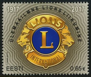 Estonia #839 Lions Clubs International 0.65€ Postage Stamp 2017 Eesti Mint LH