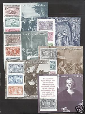 PORTUGAL  Scott 1918-23 Coloumbus 1992 Sheet Set MNH**