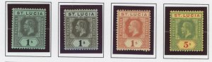 St. Lucia #70-72 Unused Single