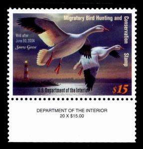 RW70 MINT FEDERAL DUCK STAMP OF 2003 - OGNH - VF - CV$40.00 (ESP#0745)