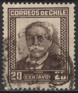 Chile 181 (used) 20c Manuel Bulnes, dark brown (1931)