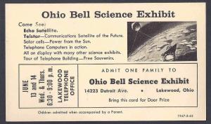 1962 OHIO BELL TELEPHONE HAS SCIENCE EXHIBIT, SOLAR CELLS PHONES ETC, CLEVELAND