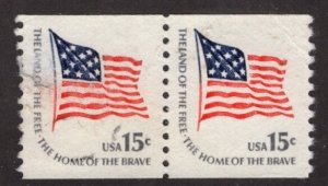 United State #1618c USED (looks MINT) NH NG Great classic stamp! Coil Pair.