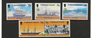 Falkland Is 1999 Australia-Ships   set of 5 sg.832-6  MNH 