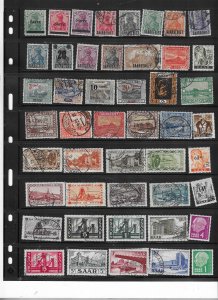 SAAR COLLECTION ON STOCK SHEET MINT/USED