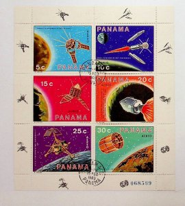 PANAMA Sc C365 USED MINISHEET OF 1969 - SPACE. Sc$18 - (CT5)