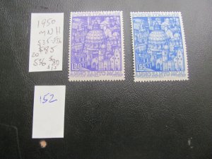 ITALY MNH 1950 SC 535-536 SET VF/XF $85 (152)