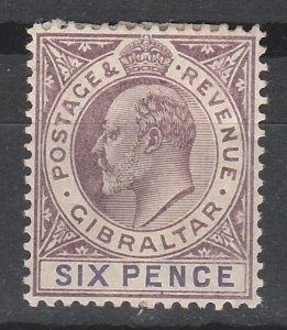 GIBRALTAR 1903 KEVII 6D WMK CROWN CA