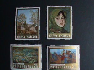 ROMANIA-1975 SC#2532-5 PAINTING BY ION ANDREESCU CTO SET VERY FINE