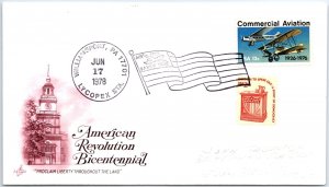 U.S. SPECIAL EVENT POSTMARK COVER AIRMAIL SAVES TIME LYCOPEX WILLIAMSPORT 1978