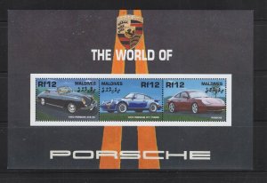 Maldives Islands  #2515   (2000 Porsche Autos sheet of 3) VFMNH CV $6.25