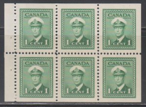 Canada,  1c George VI  (SC# 249b) MH BOOKLET PANE