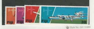 Fiji, Postage Stamp, #367-370 Mint Hinged, 1976 Airplanes