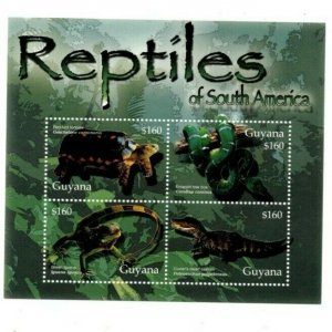 Guyana - 2005 - Reptiles - Sheet Of 4 - MNH