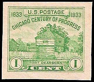 # 730a MINT NO GUM AS ISSUED DEEP YELLOW GREEN CENTURY OF...