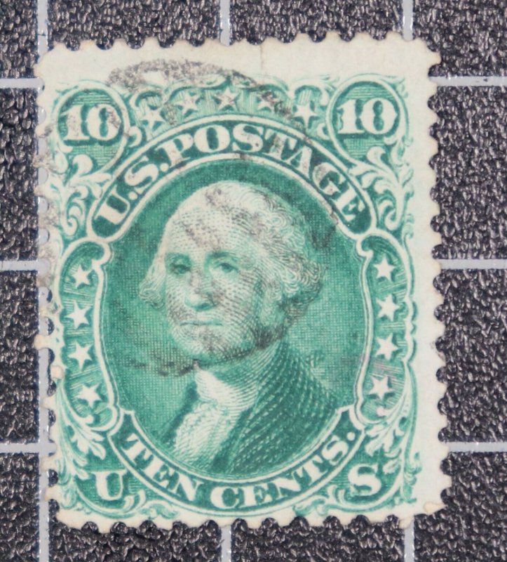 Scott 68 - 10 Cents Washington - Used - Nice Stamp - SCV $60.00