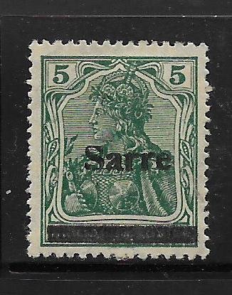 SAAR, 4, MINT HINGED, GERMAN STAMPS OVPTD