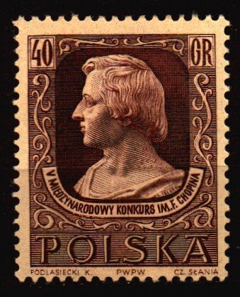 Poland Unused NH Scott 666 w/pencil marks on back