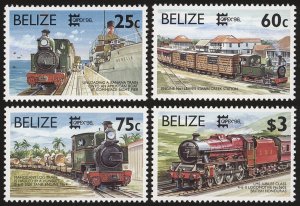 BELIZE Sc 1067-70 VF/MNH - 1996 - Trains for CAPEX '96 - Complete Set