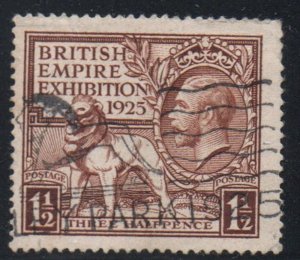 Great Britain Sc 204 1925 1 1/2d  G V & Empire Exhibition stamp used