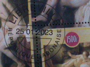 ​GABON-2023- FAMOUS NUDE ARTS PAINTINGS-S/S-CTO-VF-EST.$14- HARD TO FIND