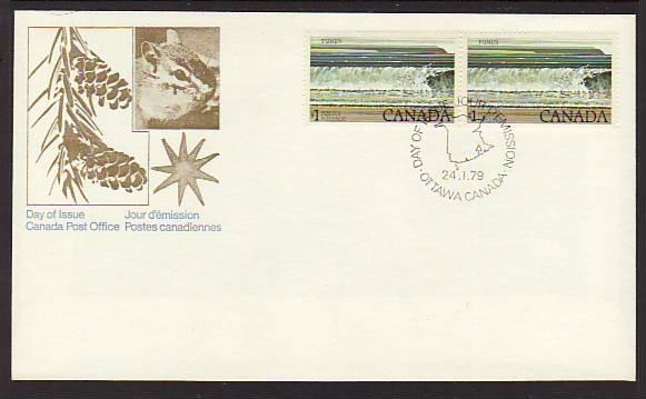 Canada 726 Bay of Fundy 1979 Pair U/A FDC C811