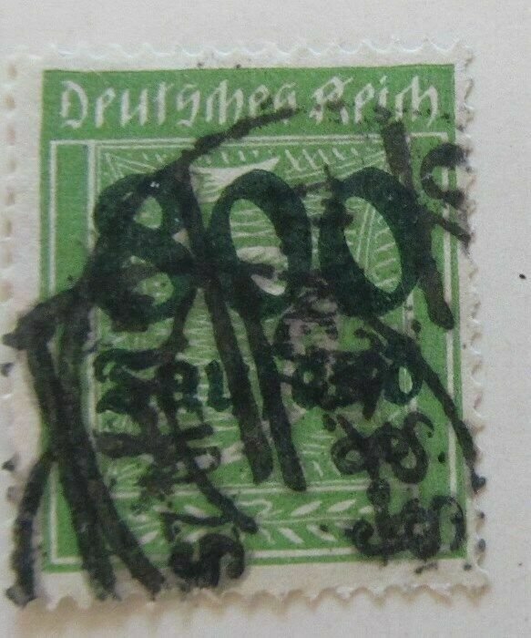 A8P49F201 Deutsches Reich Germany 1923 800 on 5pf fine used stamp