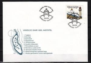 Estonia, Scott cat. 309. Vaindoo Lighthouse issue. First day cover.