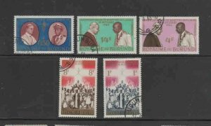 BURUNDI #95-100 1964 CANOZITION OF 25 AFRICAN MARTYRS MINT VF NH O.G CTO a