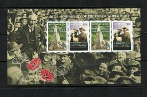 Australia: 2008, 90th Anniversary Ending WWI   M/S MNH 