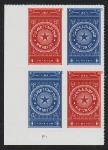 SC# 5010 - 5011  - (49c) - 2016 World Stamp Show - NYC - Plate Block/4 LL # P11