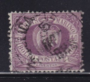 San Marino Scott # 17 F-VF used neat cancel nice color cv $ 125 ! see pic !