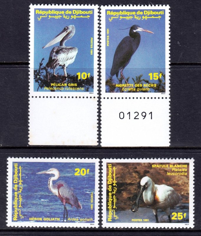 Djibouti 1991 Aquatic Birds Complete Mint MNH Set SC 676-679