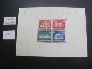 GERMANY 1935 MNH SIGNED SCHLEGEL B68 SOUVENIR SHEET SUPERB 1100+ EUROS (157)