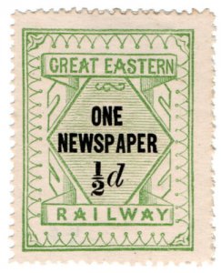 (I.B) Great Eastern Railway : One Newspaper ½d (without control) 