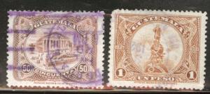 GUATEMALA Scott 212-3 used 1924 stamp set