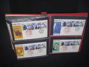 1955-1956 Japan Woodblock FDC Collection 100+