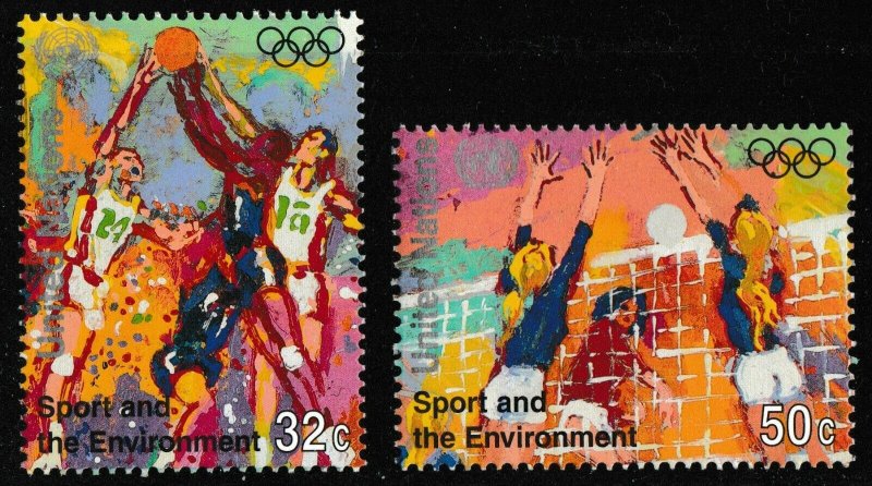 United Nations New York 683-684 Sport and the Environment 32c 50c set MNH 1996