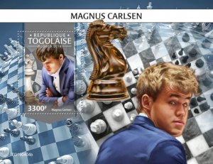 TOGO - 2019 - Chess, Magnus  Carlsen - Perf Souv Sheet  - M N H