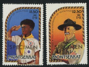 Montserrat #487-488 Scouting Year Specimen Postage 1982 Mint NH