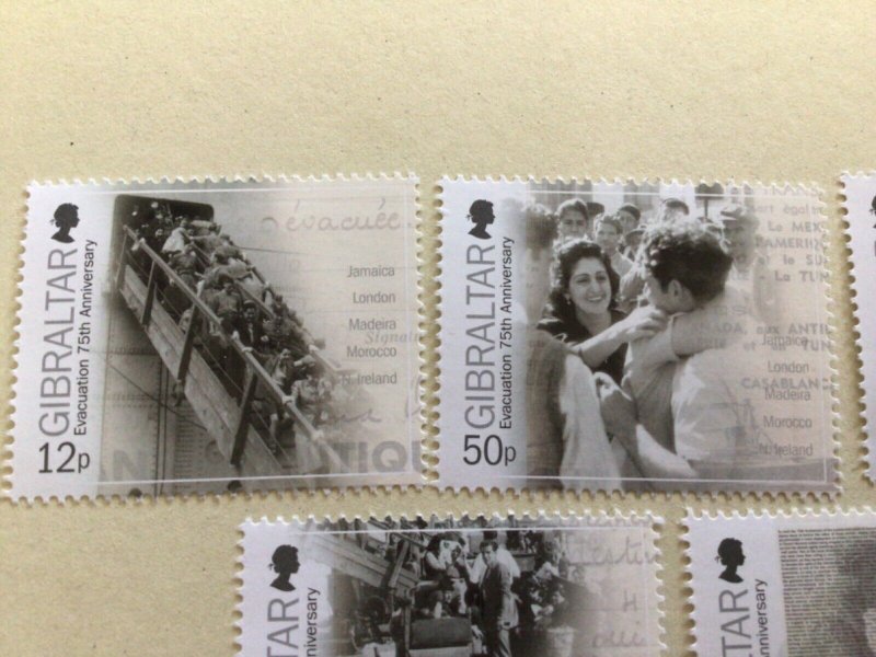 Gibraltar 2014 75 th Evacuation Anniversar mint never hinged  stamps  set A14057