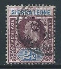 Sierra Leone #81 Used 2 1/2p King Edward VII Wmk. 3