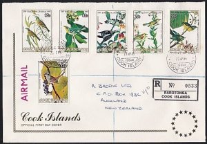 COOK IS 1985 Audubon birds set fine used on official FDC...................B1796