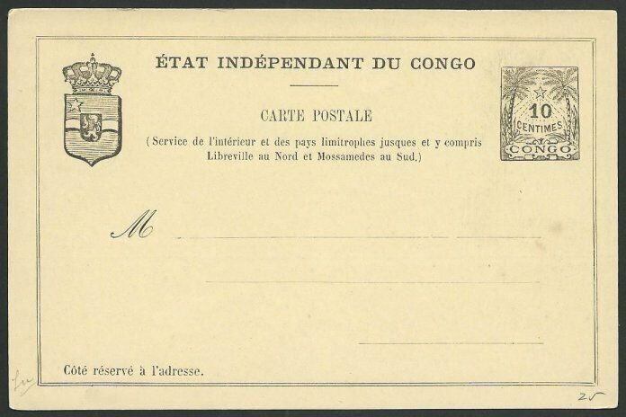 BELGIAN CONGO 10c postcard - fine unused...................................51231