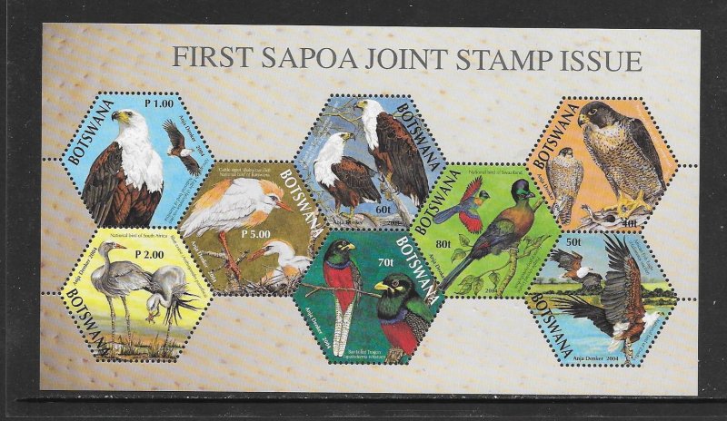 BIRDS - BOTSWANA #793 SAPOA JOINT ISSUE  MNH