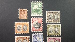 Grenada 1937-38 Scott# 131-142 Mint Light Hinge complete XF set of 12 values