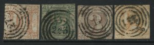 Thurn & Taxis 1859- 63 various values to 3 sgr used